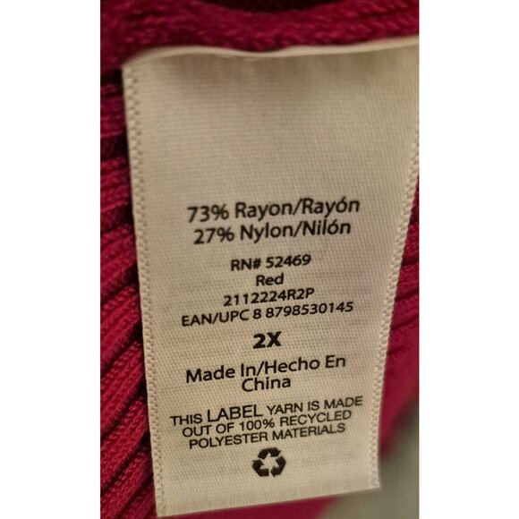 Sofia Jeans Red Knit Long Sleeve Stretchy Maxi Dress Halter Ties 2X NWT - Picture 9 of 10